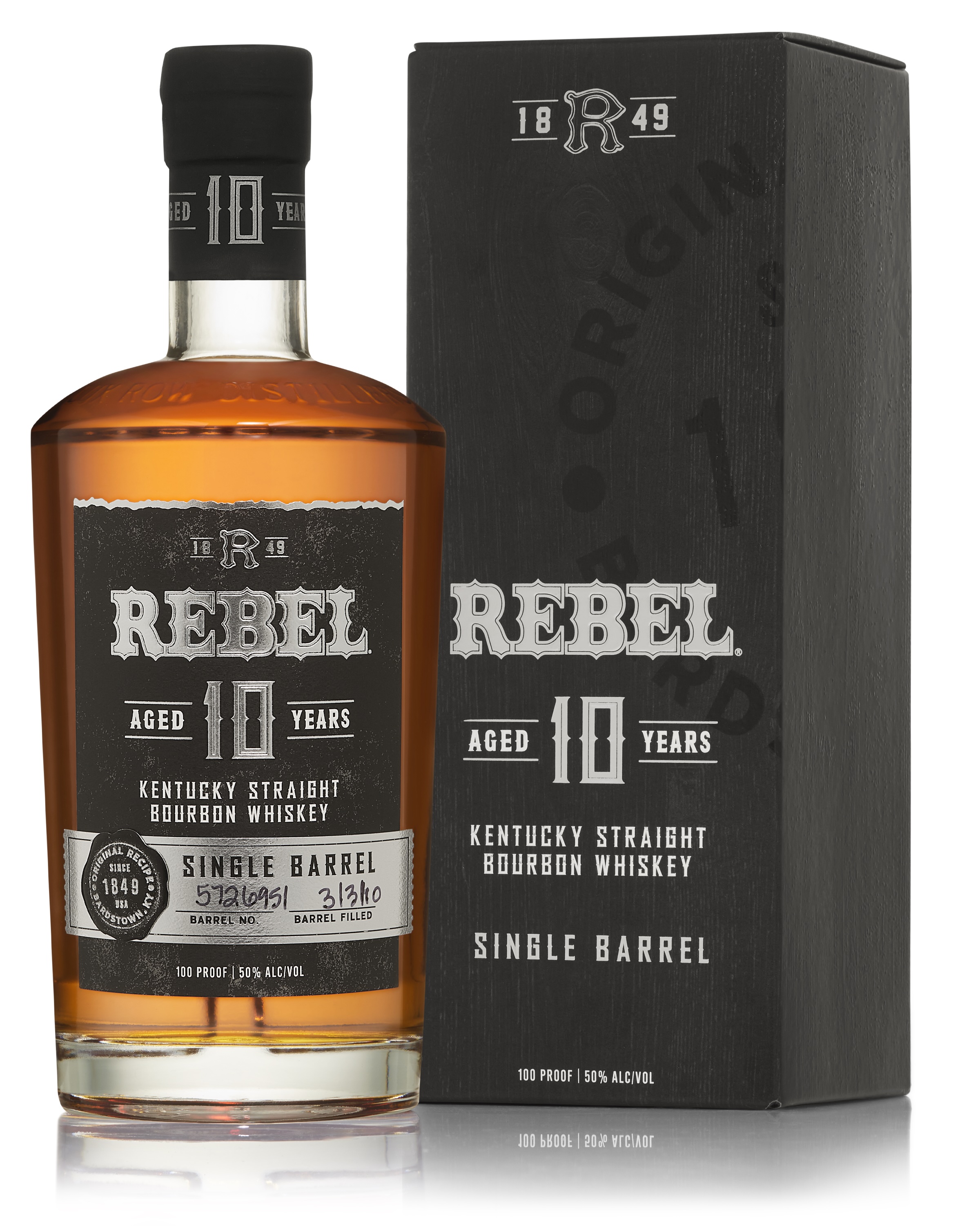 Rebel 10 Year Bottle and Box photo